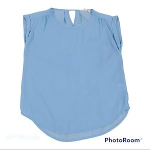 PINK ROSE Cap-Sleeve Blouse